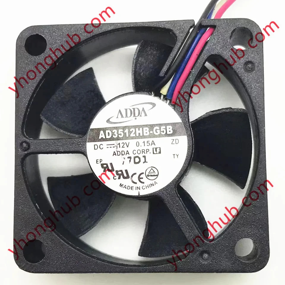 ADDA AD3512HB-G5B 4 선 서버 냉각팬 DC 12V 0.15A 35x35x10mm