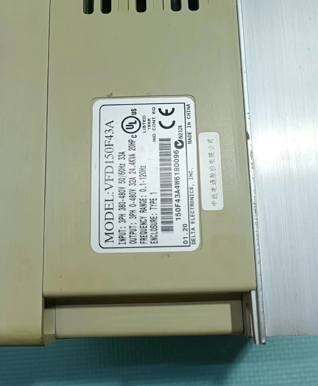 VFD150F43A 리퍼 서보 드라이버 15kW 기능 작동 ok