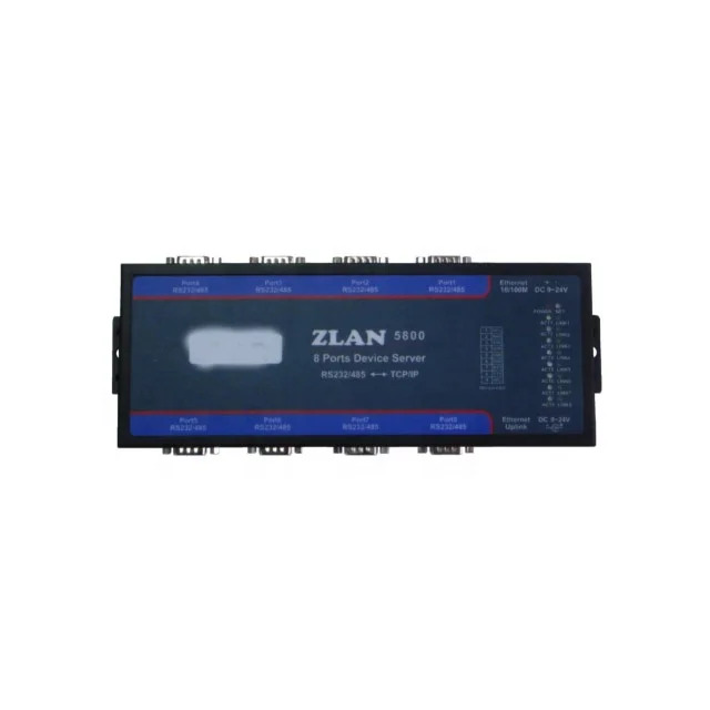 산업다직렬 장치 서버 스위치 8 포트 RS232 RS485-이더넷 컨버터 ZLAN5800