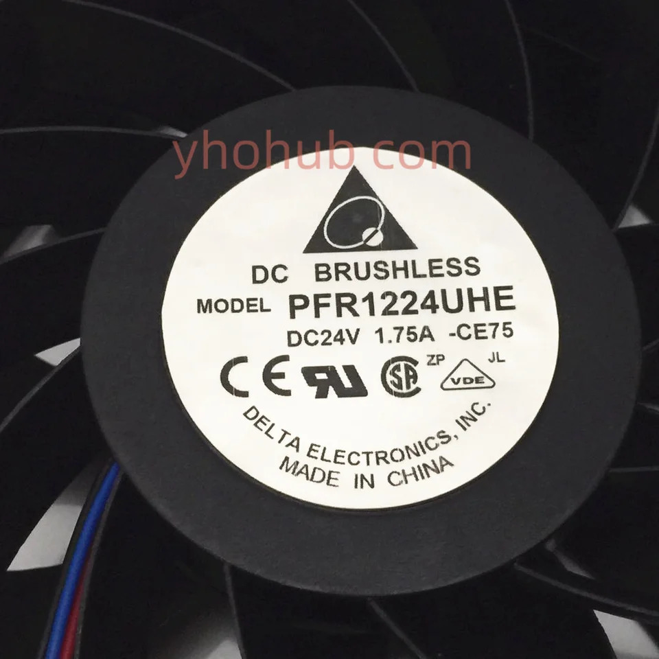 Delta Electronics PFR1224UHE CE75 DC 24V 1.75A mm 3 선 서버 쿨링팬