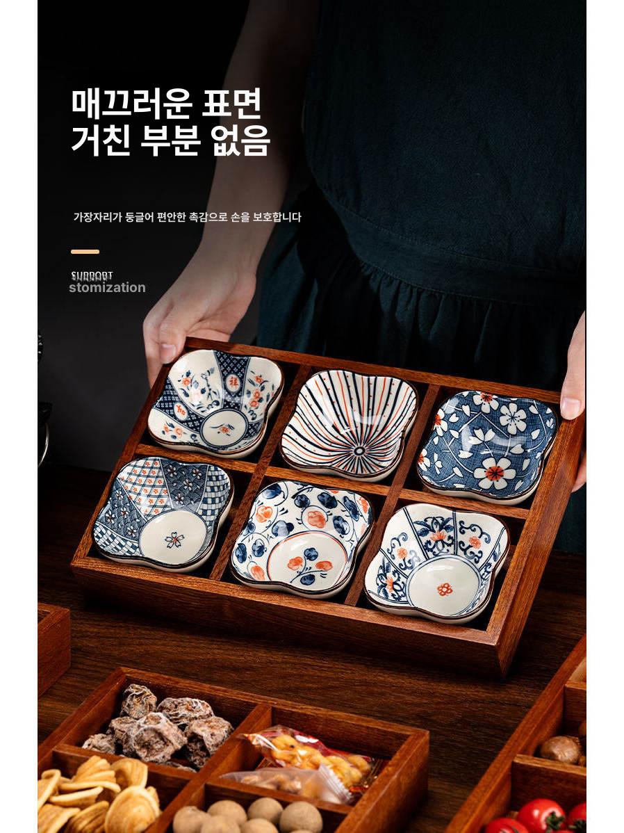 일식 나무그릇 플레이트 업소용 플레이팅 사시미접시 나무접시 직사각 해산물 앞접시 - 상세 이미지 3