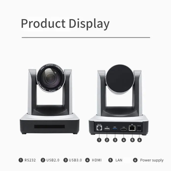 HDMI Ptz POE 회비디오 카메라 12X 화상 회방송 라이브 스트리밍