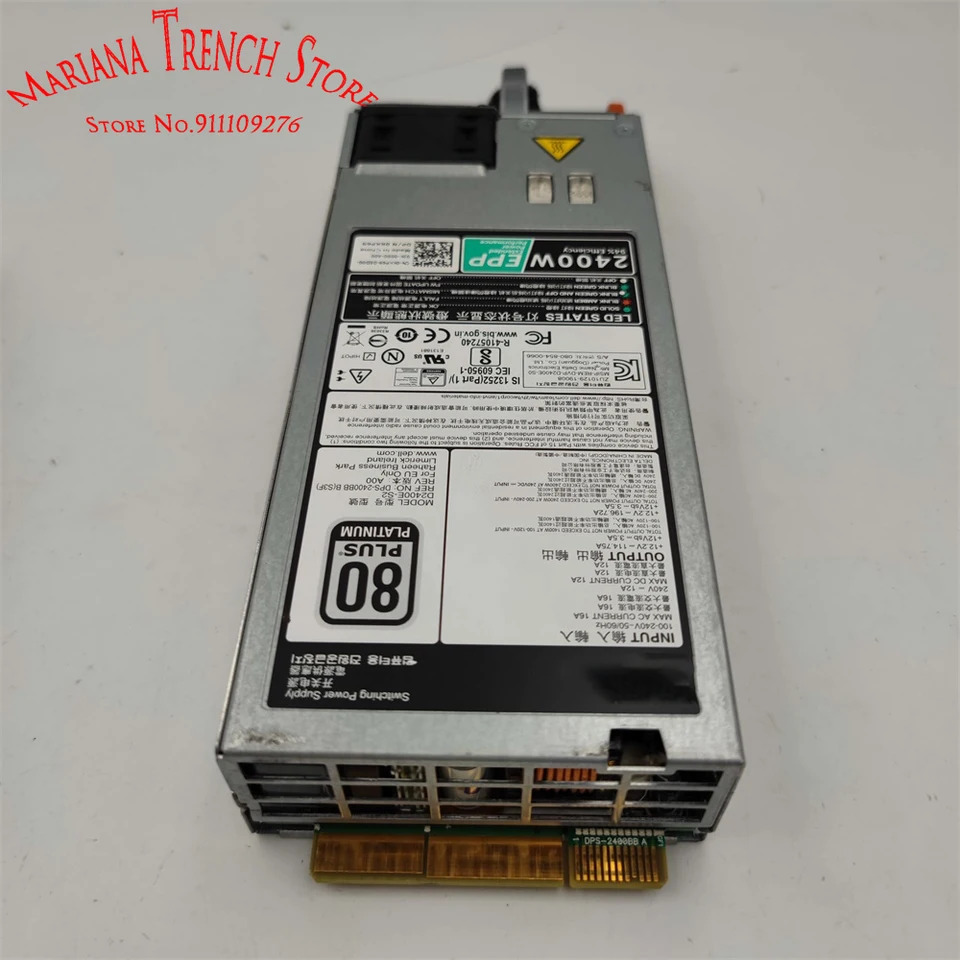 D2400E-S2 DELL 2400W EPP 94% 효율성 서버 전원공급장치 DPS-2400BB B 80 플러스 플래티넘