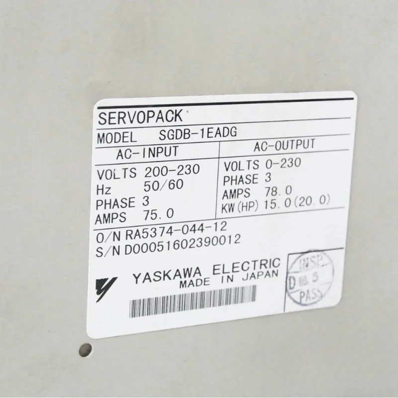 새 Yaskawa SGDB-1EADG 인버터