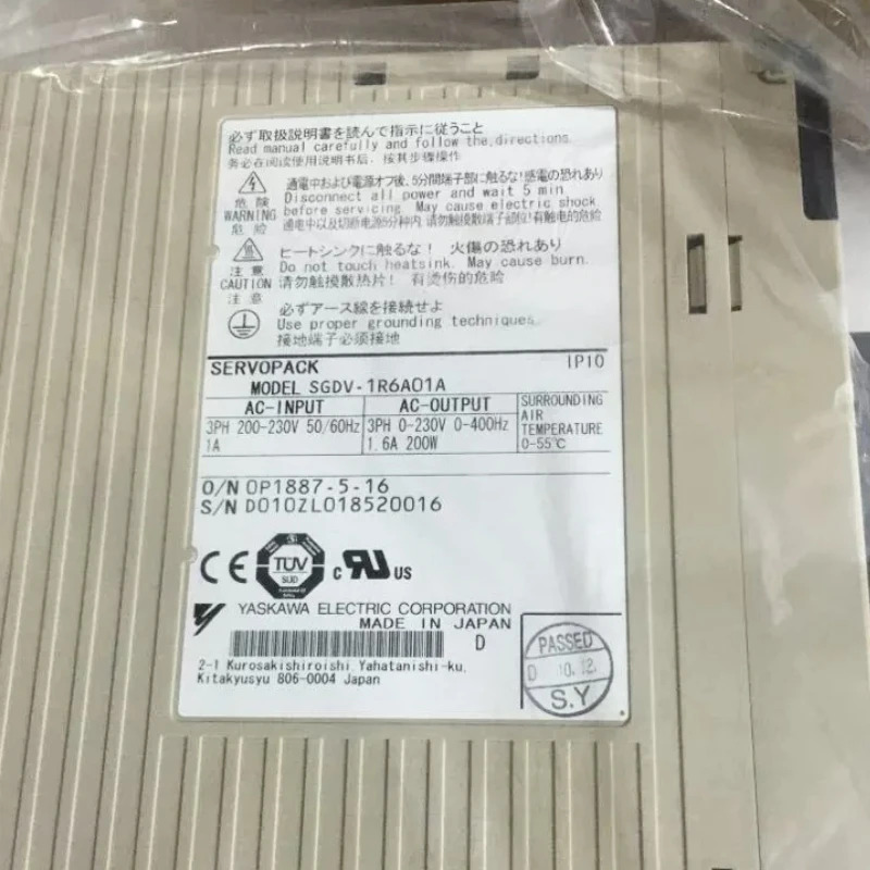 SGDV-1R6A01A Yaskawa 서보 드라이브