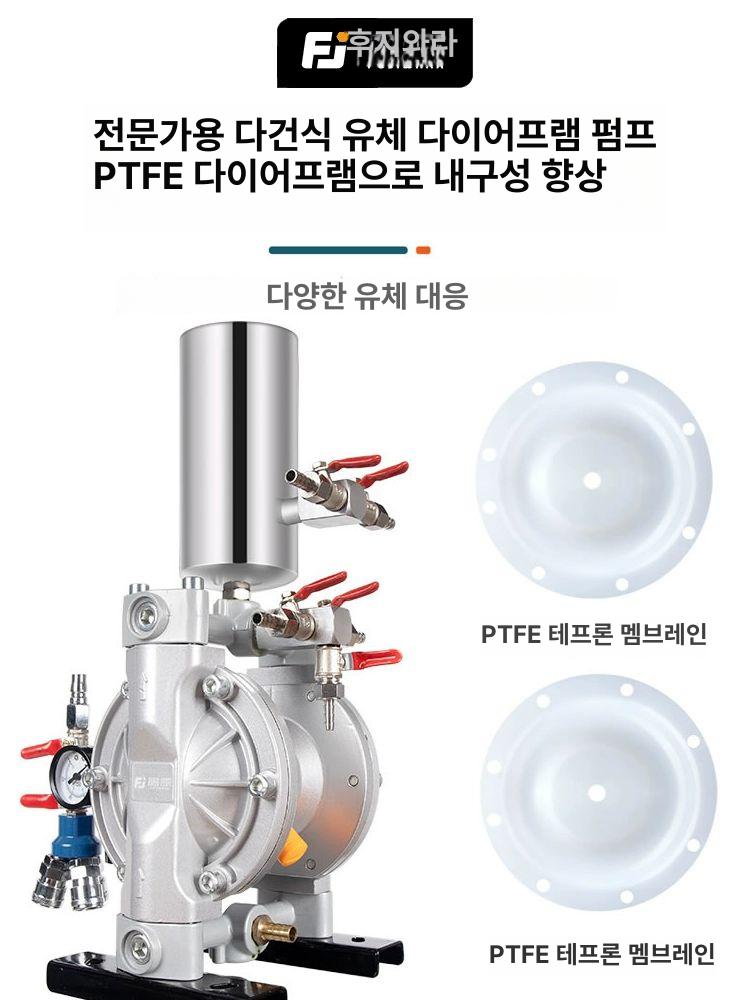 공압 도장펌프 내식성 페인트분사기 고압 다이어프램 유량 에어리스 분무기 - 상세 이미지 5
