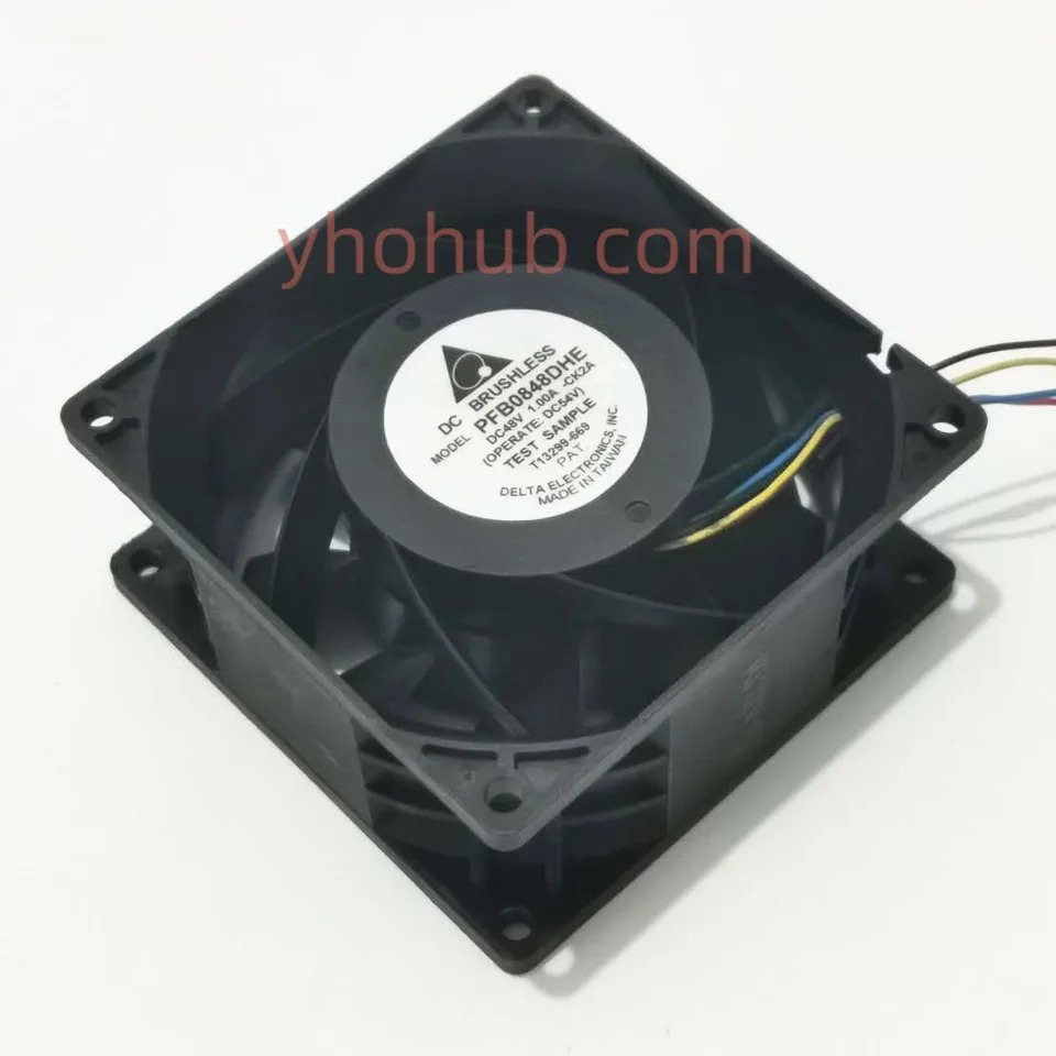 델타 전PFB0848DHE CK2A DC 48V 1.00A 80x80x38mm 4 와이어 서버 냉각팬