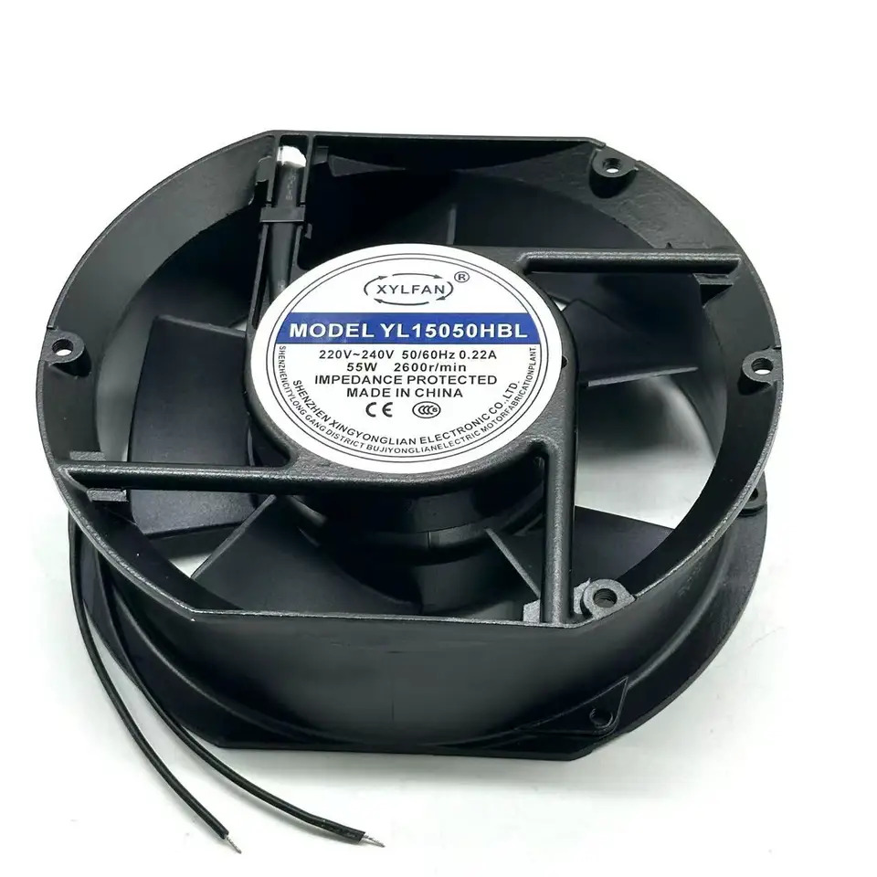 XYLFAN YL15050HBL 서버 냉각팬 AC 220V 0.22A 172x172x51mm 2핀
