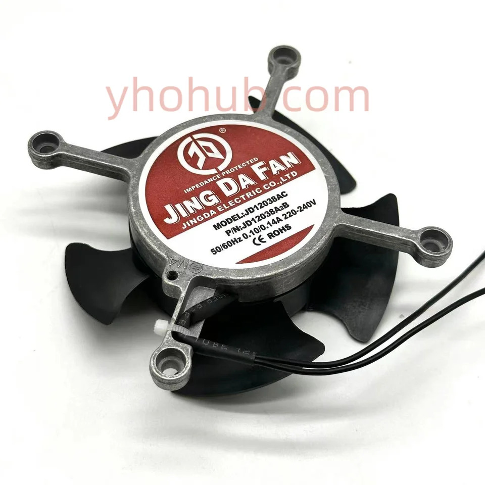 JING DA 냉각팬 서버 2핀 AC 220V 0.14A mm JD12038AC