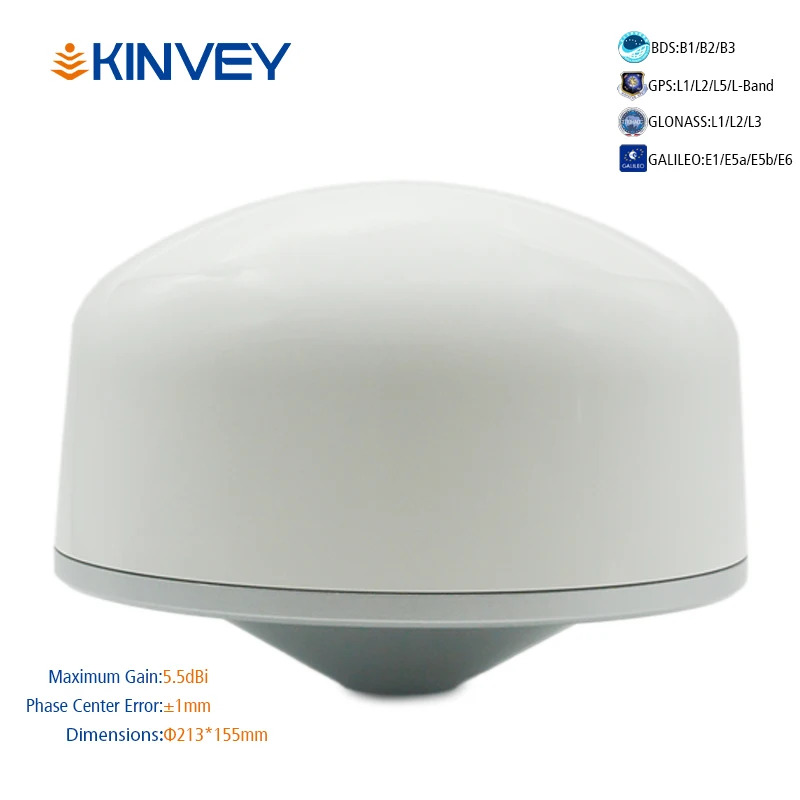 KINVEY 멀티 시스템 전체 범위 참조 스테이션 안테나 신호 수신 BDS GPS GLONASS GALILEO CORS IP67 GNSS 안테나용