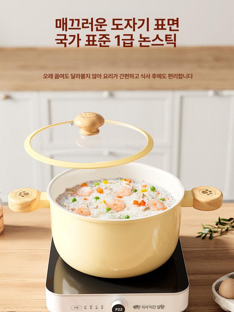 도자기 국냄비 세라믹 두꺼운 계란찜 뚝배기 뚜껑 찌개 찜냄비 전골냄비 - 상세 이미지 3