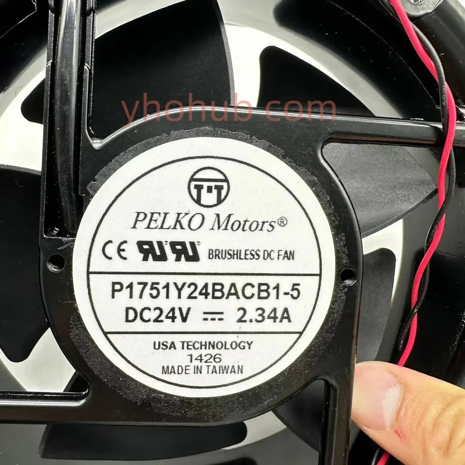 PELKO P1751Z24BALB1W-5 2핀 서버 냉각팬 DC 24V 2.34A 172x152x52mm
