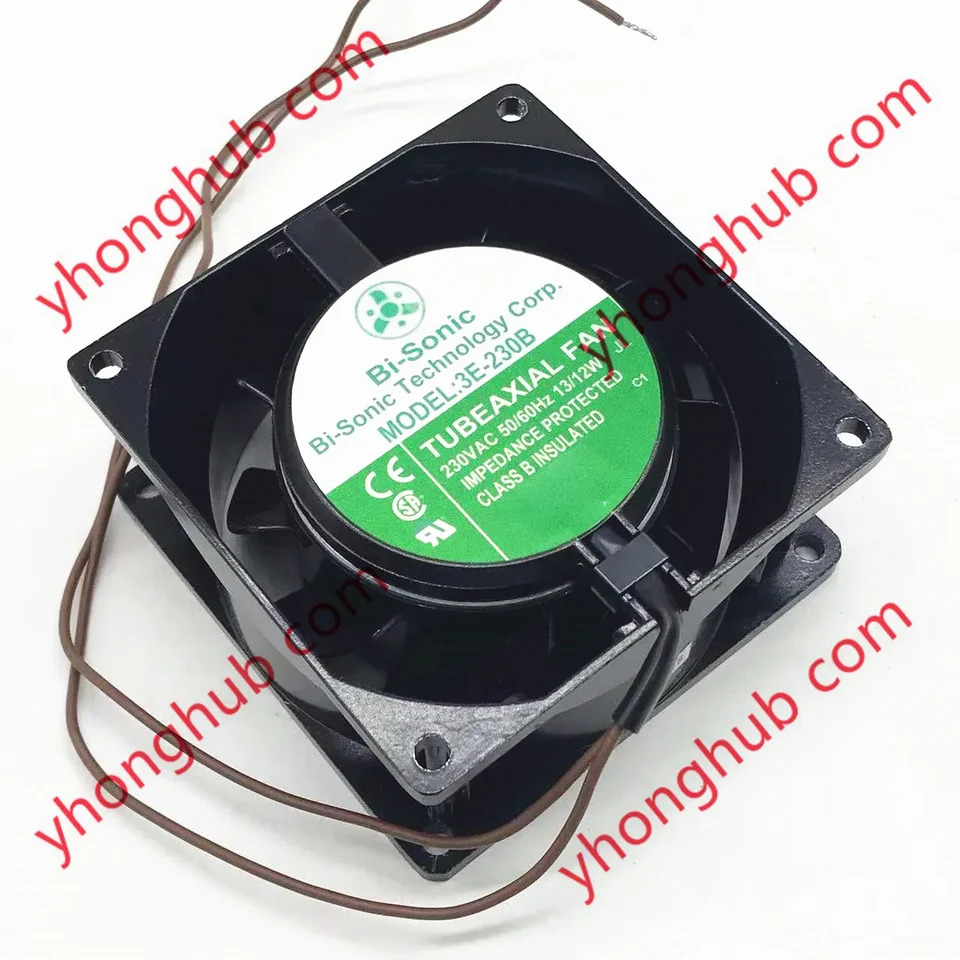 Bi-sonic 서버 냉각팬 2 와이어 3E-230B AC 230V 13W 80x80x38mm
