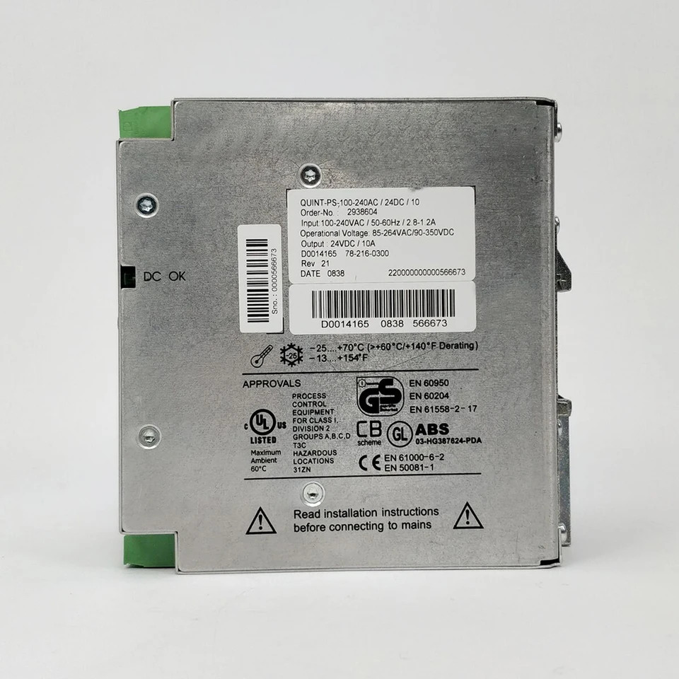 스위칭 전원공급장치 미세 2938604 QUINT-PS-100-240AC/24DC/10 QUINT POWER 24VDC/10A