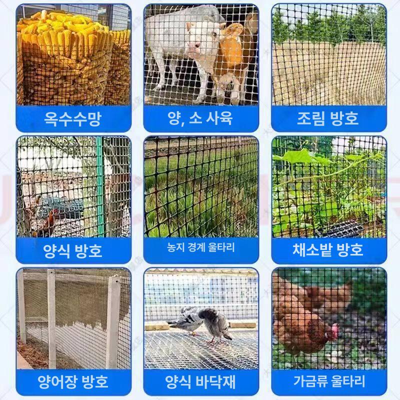 메쉬 플라스틱망 보호 구멍 사육장 매쉬 농장 안전망 낙엽방지 팬스 고라니망 퇴치 - 상세 이미지 4