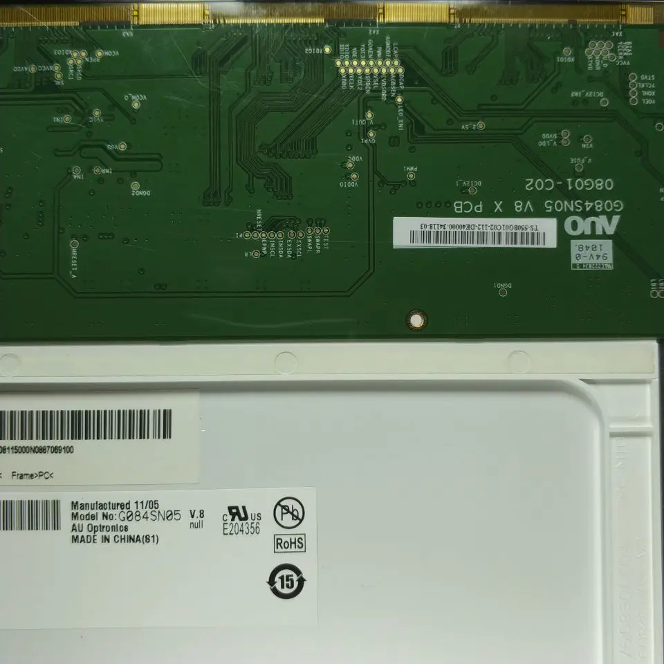 AUO 8.4 인치 LCD 화면 G084SN05 V8 동안