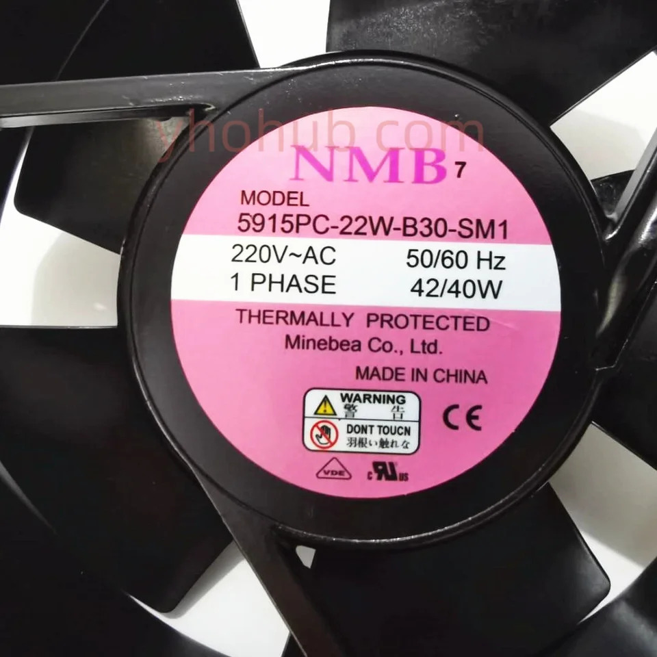 NMB-MAT 5915PC-22W-B30 SM1 AC 220V 40W 172x150x38mm 서버 냉각팬