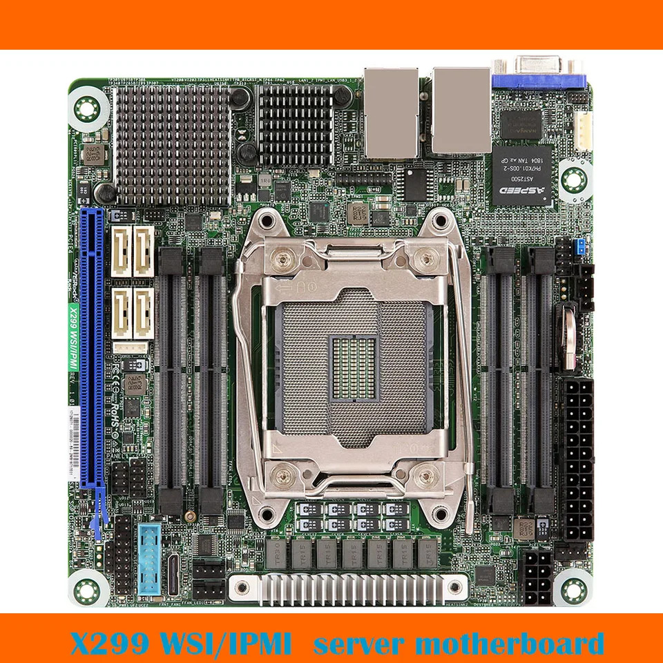 ASRock호환 워크스테이션 마더보드 X299 WSI/IPMI 단일 CPU 슬롯 LGA2066 DDR4 지원 X 시리즈 7 9세대