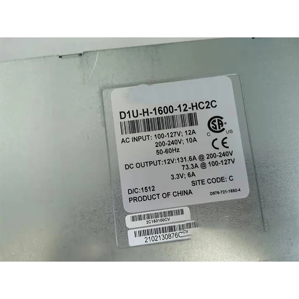 E6000 D1U-H-1600-12-HC2C 전원공급장치 600W