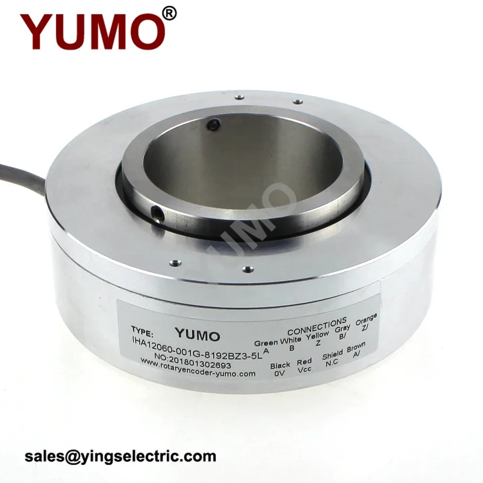 YUMO IHA12060-001G-8192BZL 5mm 회전식 인코더 스루 샤프트 15mm 20mm 25mm 360 ppr 1024ppr