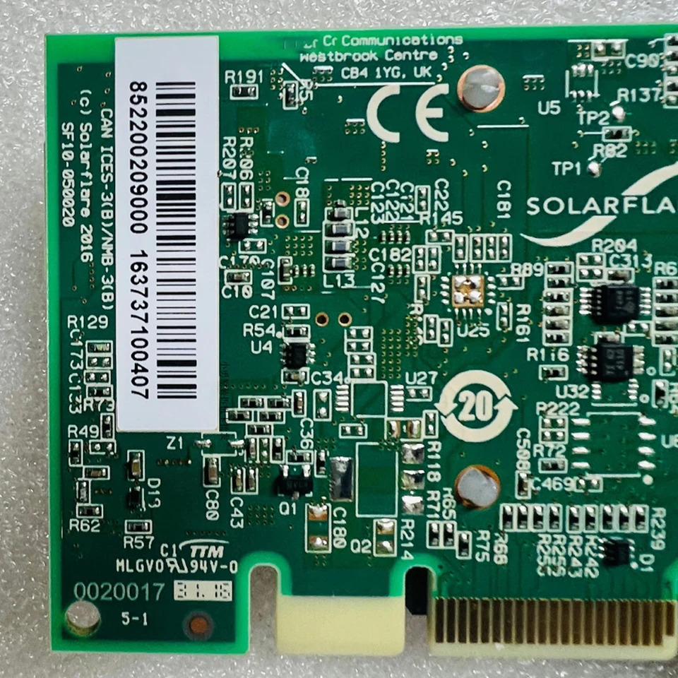 Solarflare 듀얼 포트 네트워크 카드 금융 증권고성능 저지연 10G X2522 SFN8522 10Gb
