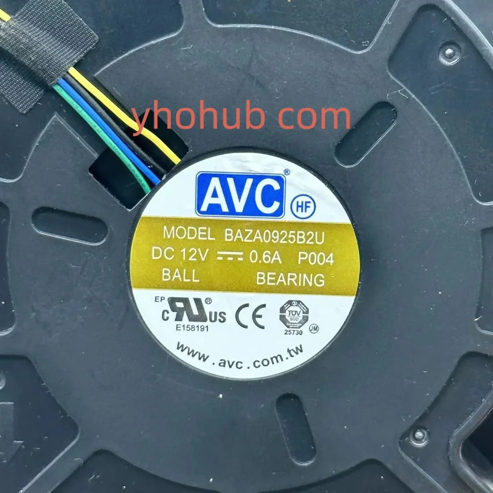 C 서버 냉각팬 BAZA0925B2U P004 DC 12V 0.6A 4 선