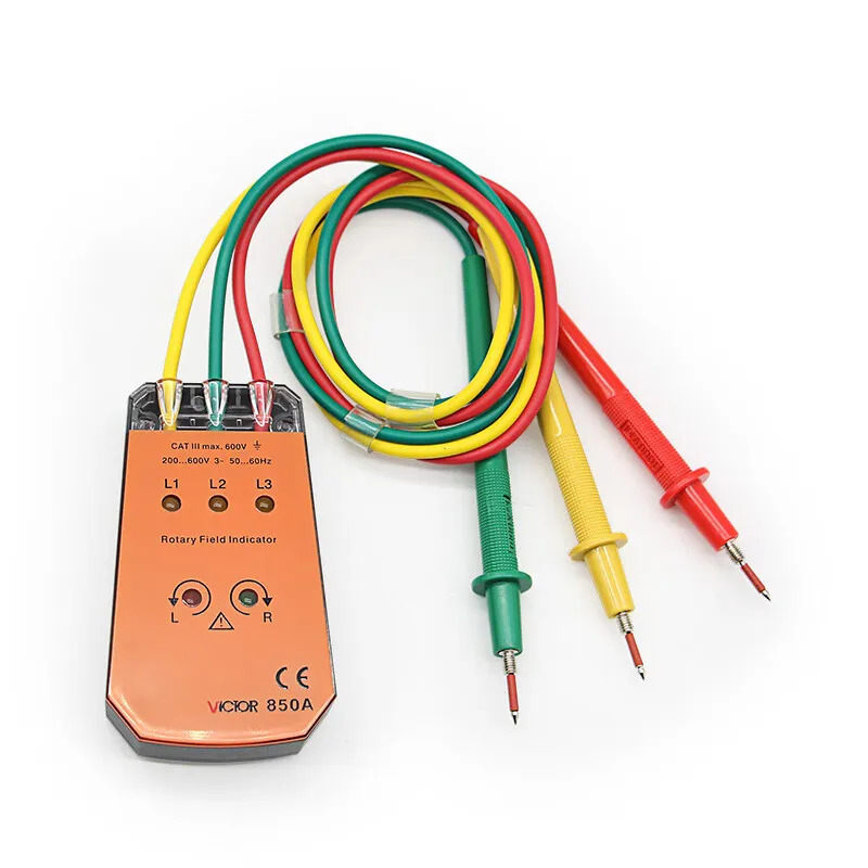 3상 AC 위상 측정기 시퀀스 검출기 비접촉 VC850A