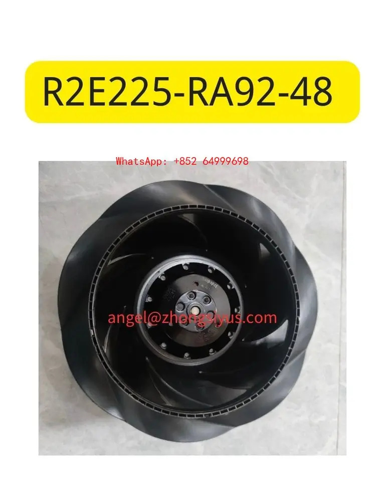 R2E225-RA92-48 저소음 에어 청정기 후방 틸팅 원심 냉각팬 신