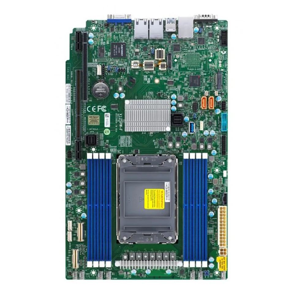 LGA-4189 슈퍼마이크로 전서버 마더보드 X12SPW-F C621A 2TB 3DS DDR4-3200MHz WIO 10XSATA 3