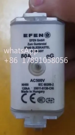 퓨즈 EFEN NH00 20A 500V gG 35011.0060 / 32A 80A 100A 16A 50A 63A 125A 160A 35024.0080 gR