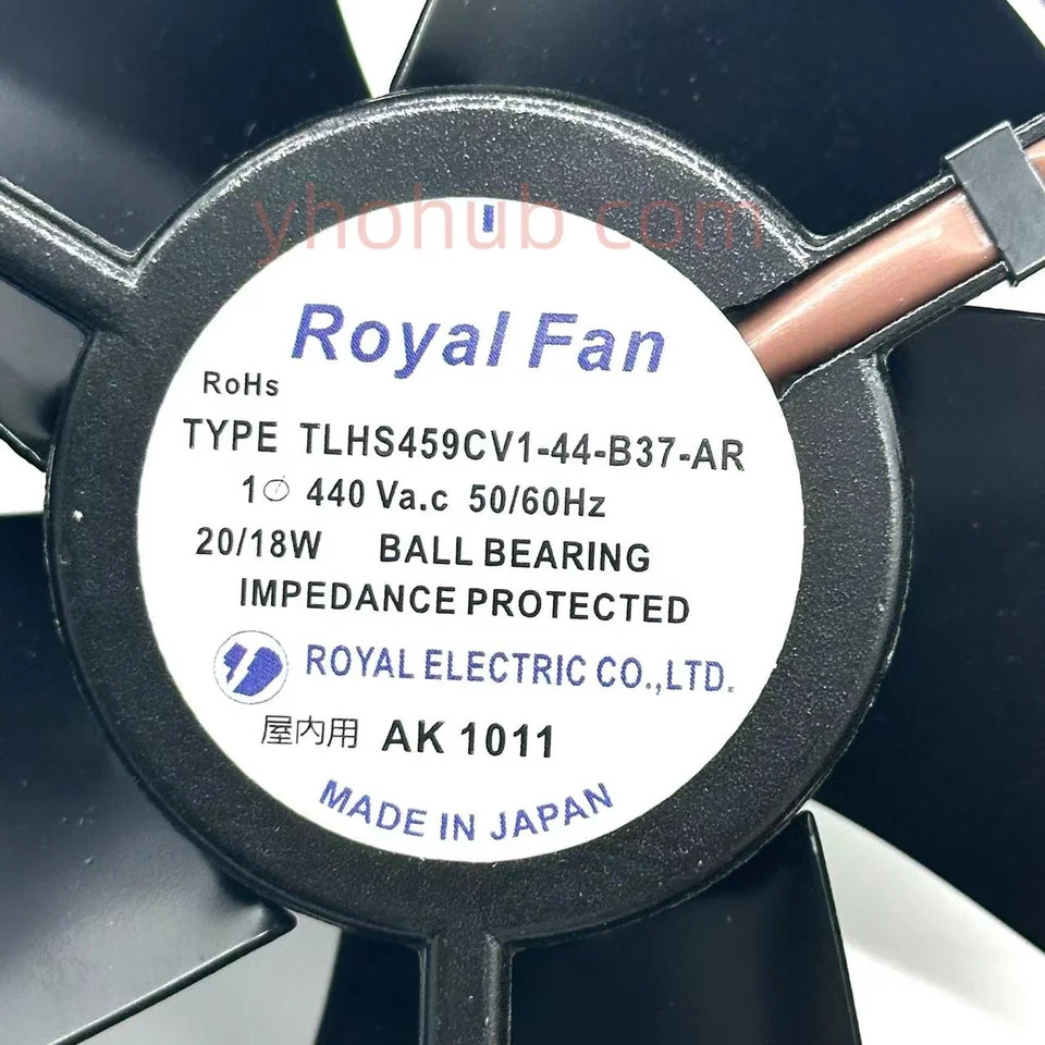 로얄 팬 TLHS459CV1-44-B37-AR AC 440V 20/18W m 2핀 서버 냉각팬
