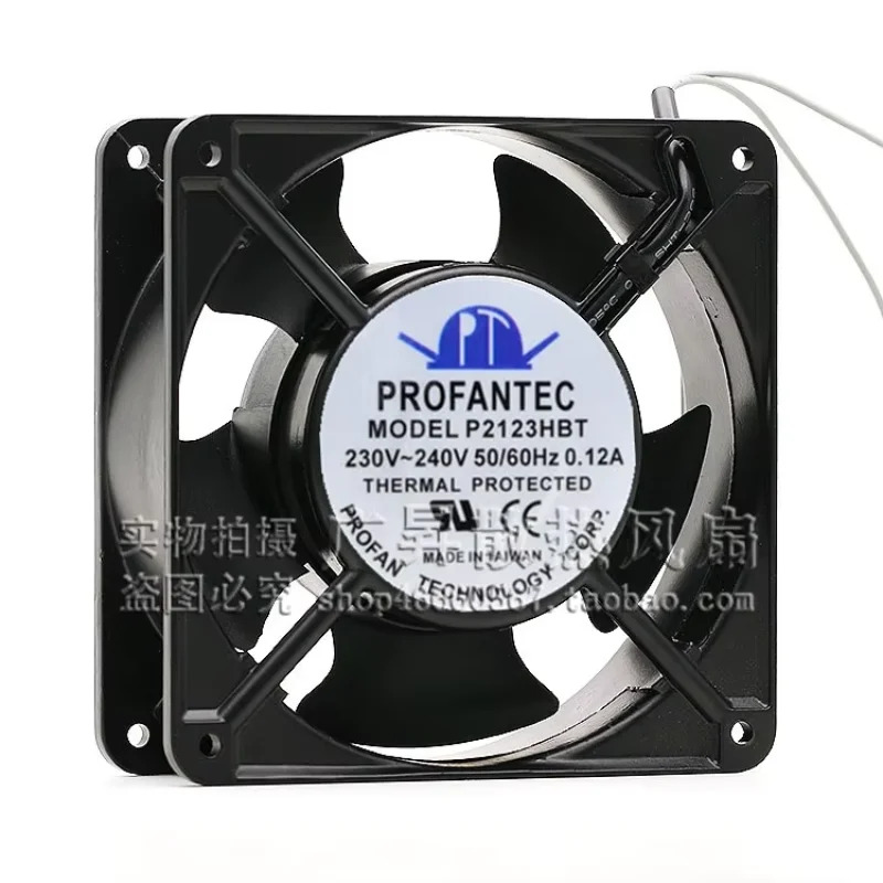 PROFANTEC 2 와이어 서버 냉각팬 P2123HBT P2123HBL AC 230V 0.12A mm