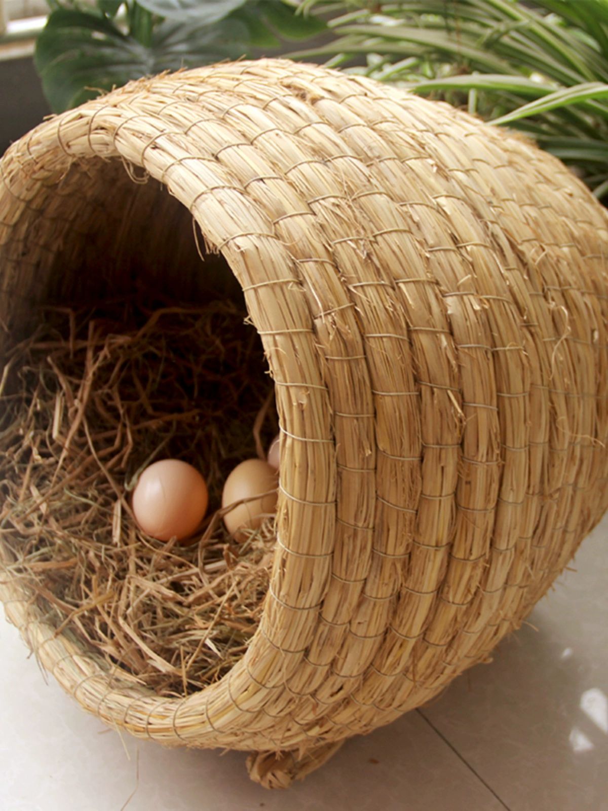 이동식 닭산란통 닭집 밀짚 케이지 계란 닭둥지 운송바구니 풀집 터널 부화 상자 야외 - 상세 이미지 3