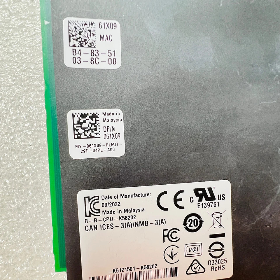 듀얼 포트기가비트 이더넷 카드 델 061X09 E810-XVDA2 SFP28 25GB OCP3.0