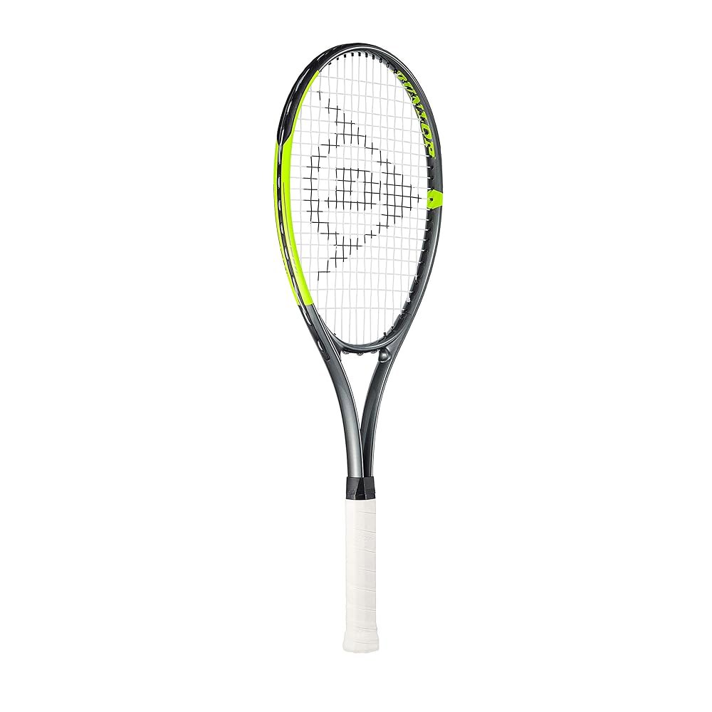 Dunlop Sports SX 27 테니스 라켓, 4-3/8인치 그립, 옐로우/그레이 사전 장착, 스트링 - 상세 이미지 2