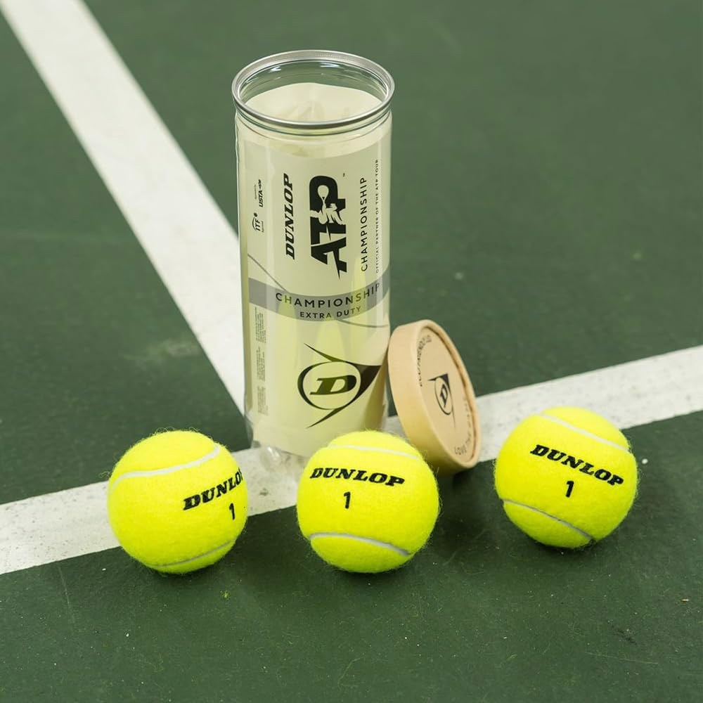 Dunlop ATP 챔피언십 테니스공 (6캔 팩 엑스트라 (공 18개), 듀티) - 상세 이미지 3