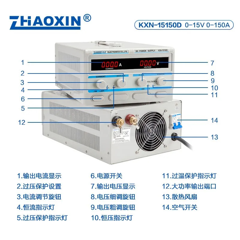 KXN-15150D/KXN-15200D 스위치 타입 DC 조정 전원공급장치 15V 150A200A 가능