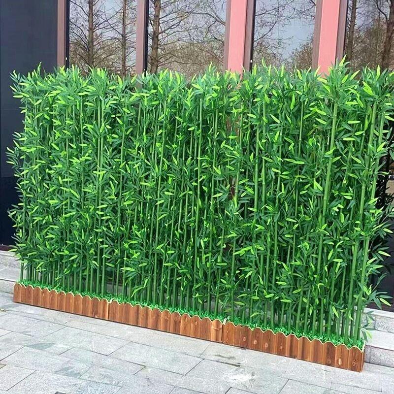 인조 울타리 야외 조경 갈대 경관 파티션 조화 화단 가림막 방부목 칸막이 가리개 - 상품 이미지