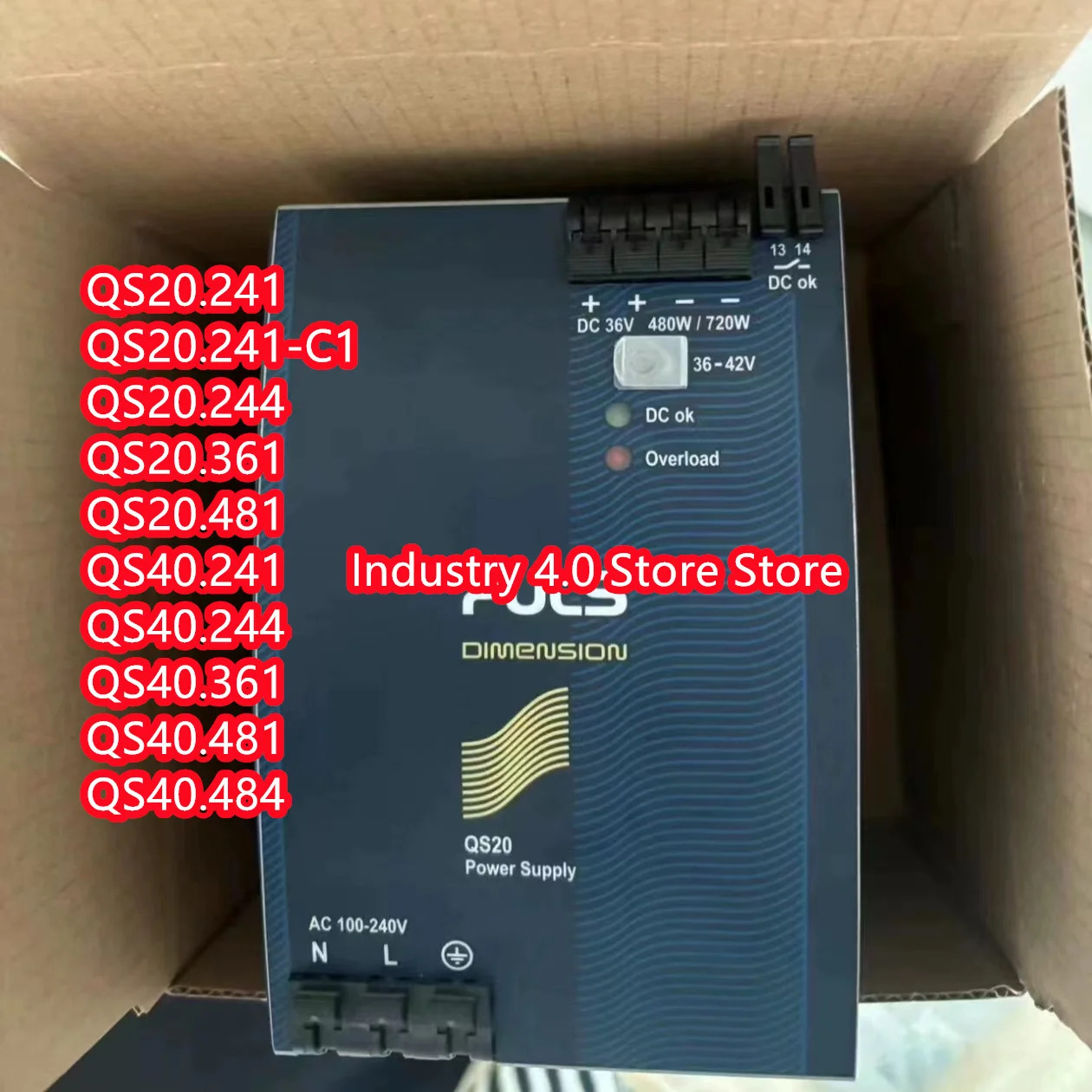DIN 레일 전원공급장치오리지널 QS20.244QS20.361 단상 시스템