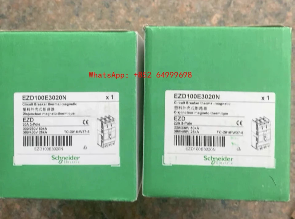 플라스틱 케이스 회로차단기 EZD100E3020N 신