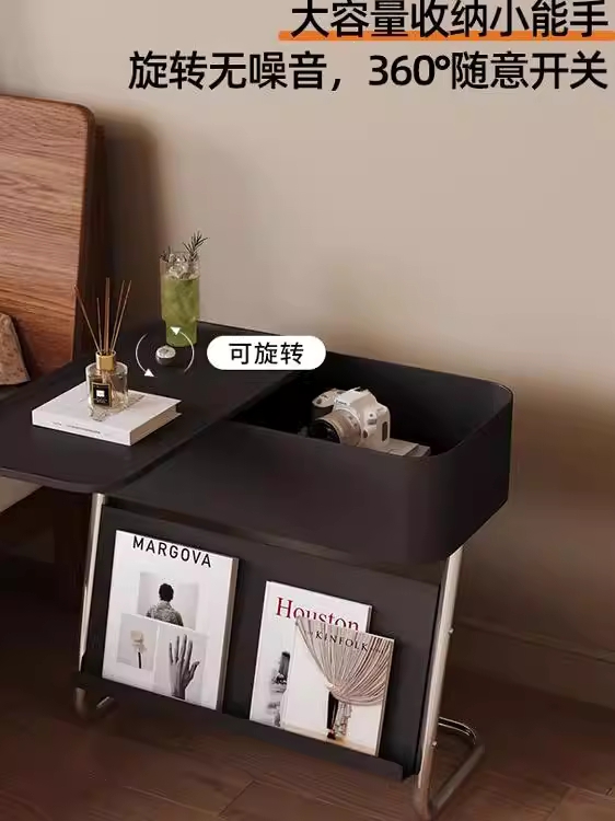 침대 옆 수납장 사이드 쇼파 선반 미드센츄리 다용도 - 상세 이미지 4