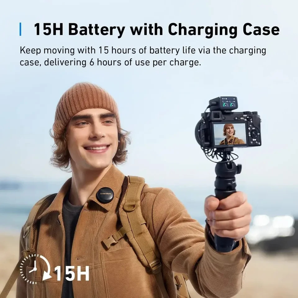 ANKER AnkerWork M650 무선 라마이크 노이즈 캔슬링 프로 스왑 마그네틱 컬러 커버 포함