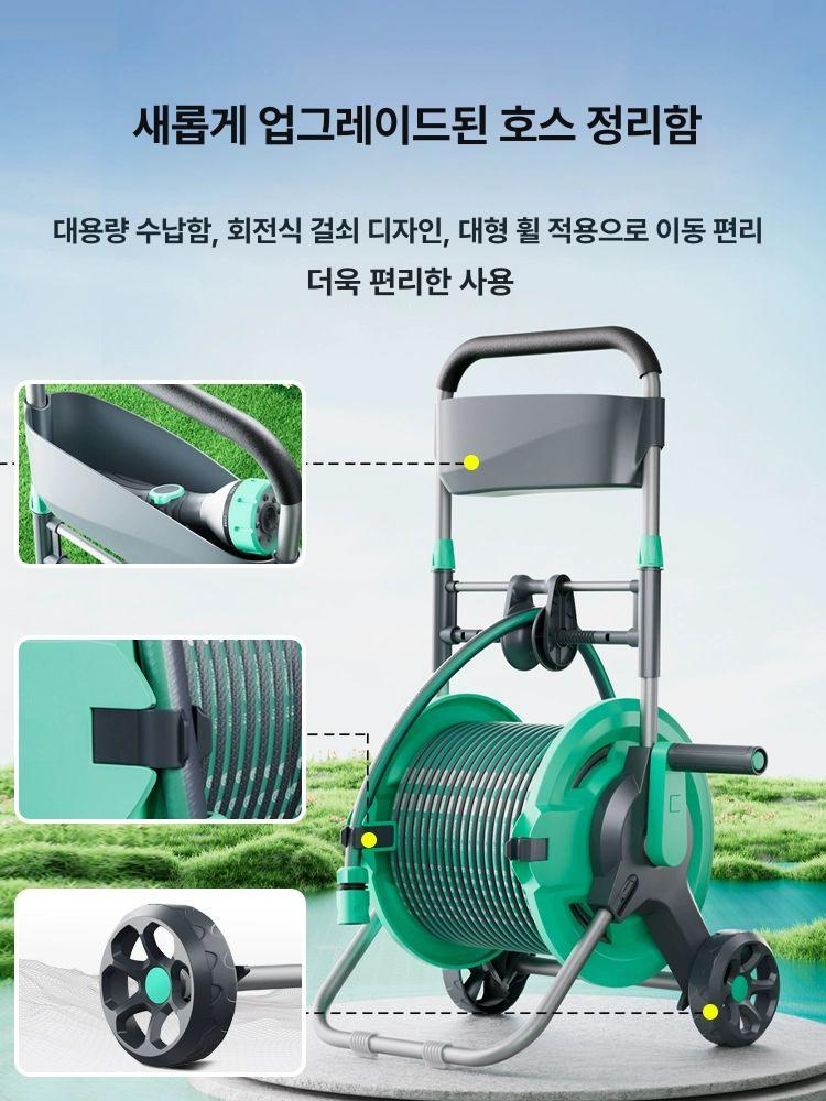 벽걸이 권취기 워터릴 물호스릴 수도 줄감기 세차릴 정리기 급수 벽부착 자동릴 - 상세 이미지 4