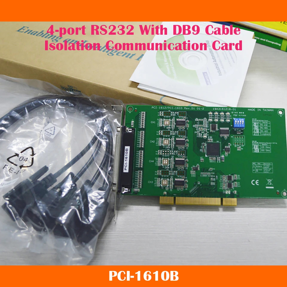 Advantech 케이블 절연 통신 카드 PCI-1610B 4 포트 RS232 하게 작동