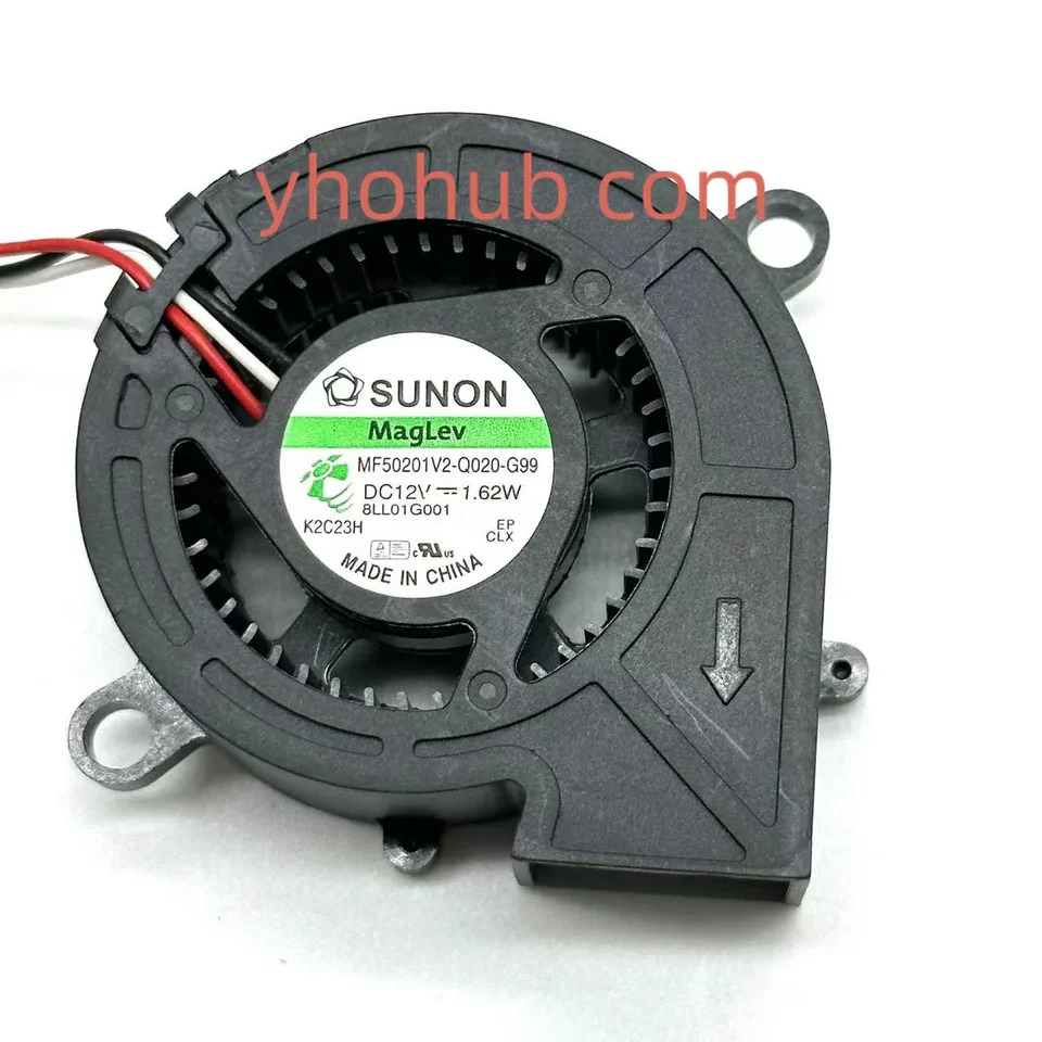 SUNON MF50201V2-Q020-G99 서버 냉각팬 DC 12V 1.62W 50x50x20mm 3 선