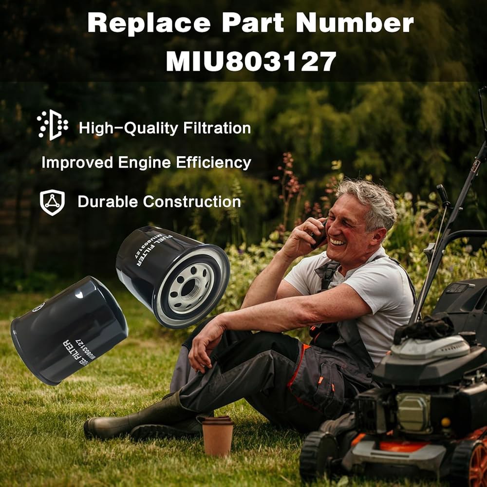 연료 필터 MIU803127 John Deere 잔디깎이 Z997R 4044 25216 터보 3032 9009A 1585 시리즈와 1600 8000A 7700A 호환 가능 7500 - 상세 이미지 2