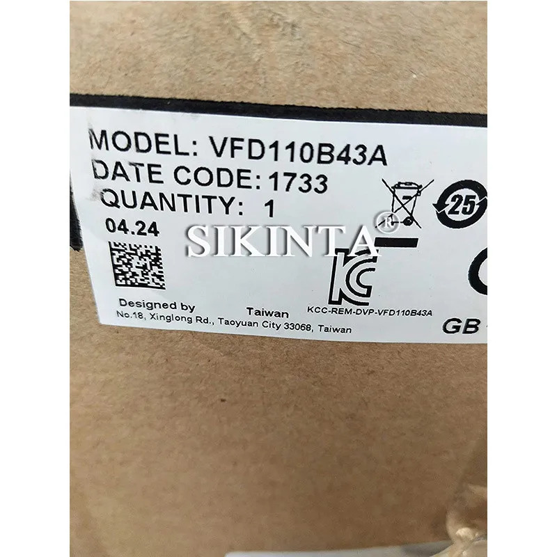 VFD-B 시리즈 인버터 주파수 변환기 VFD110B43A 11KW 380V 완전 리퍼
