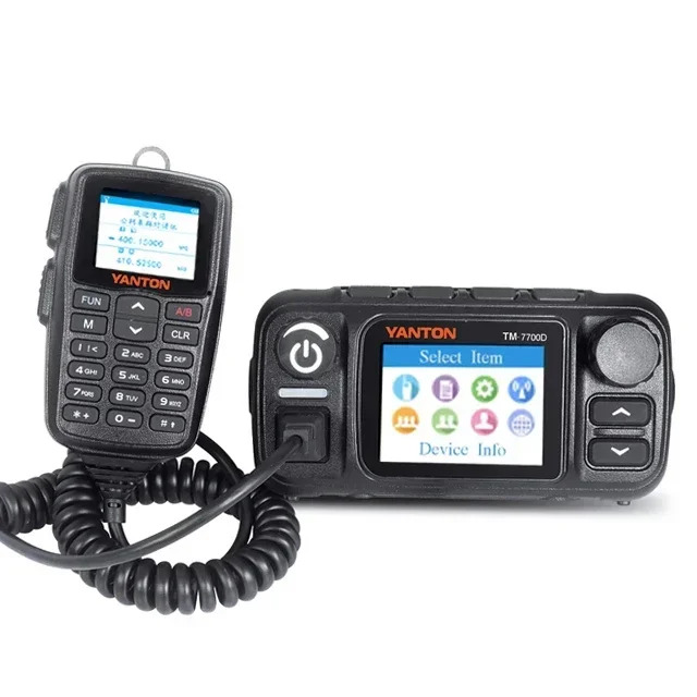 Poc 네트워크 IP 25W 차량트랜시버 4G 젤로 ptt UHf Vhf 라디오 Tm-7700d