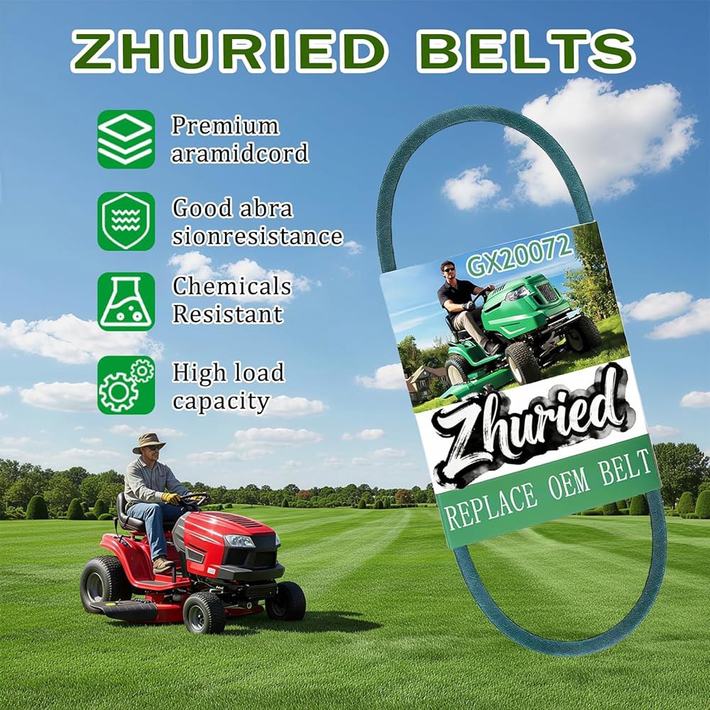 GX20072 Deck Belt (1/2 x 104 ) for S100 Fit L100/L110, John Lawn E100/E110/E120, 42 Mower LA100/LA10 - 상세 이미지 2