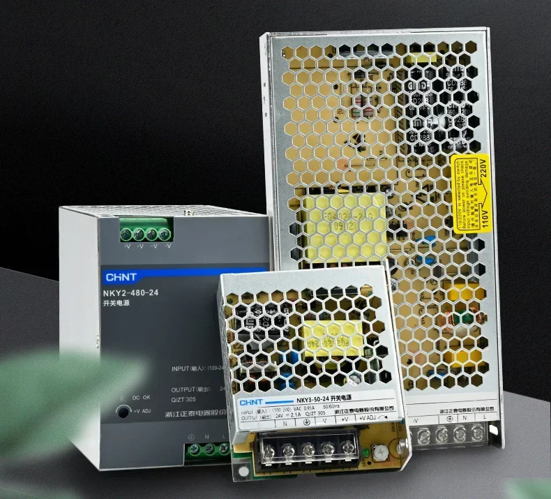 Chint LED 스위칭 전원공급장치 AC 220V-DC 24V 레일 장착 전원 변압기 12V 모니터링